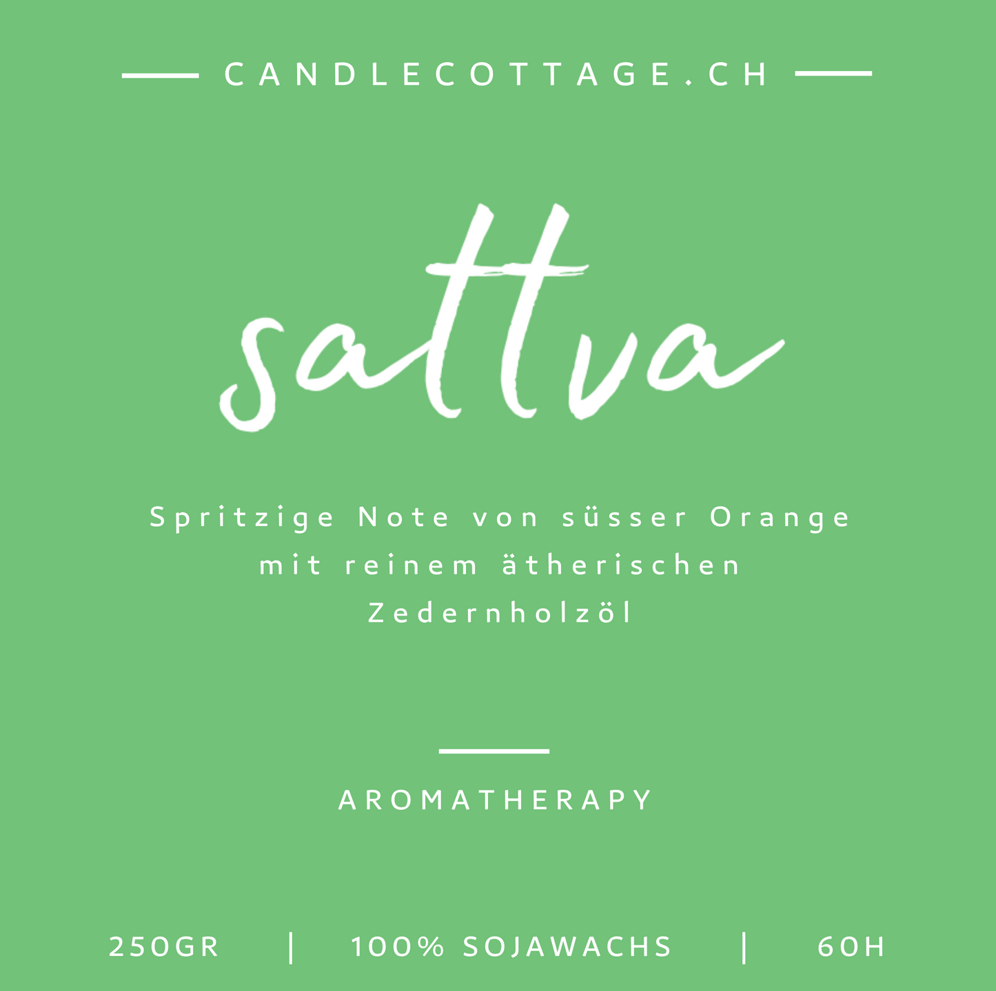 SATTVA Wellness Kerze 250g