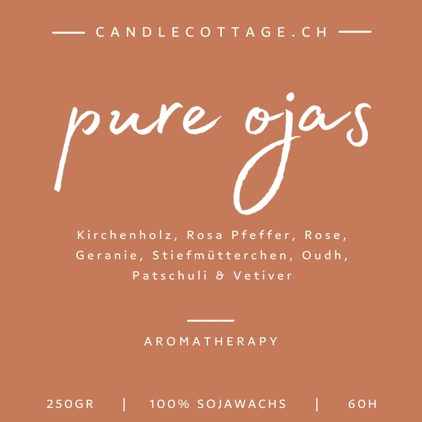 PURE OJAS Wellness Kerze 250g